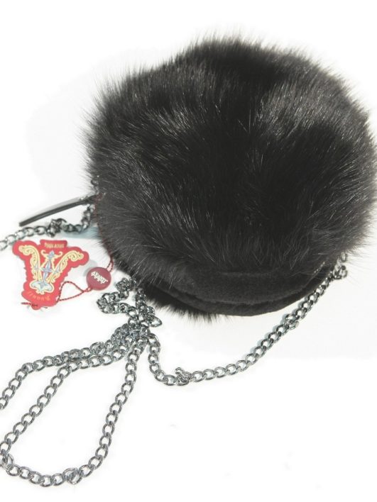 black-sable-fur-shoulder-bag