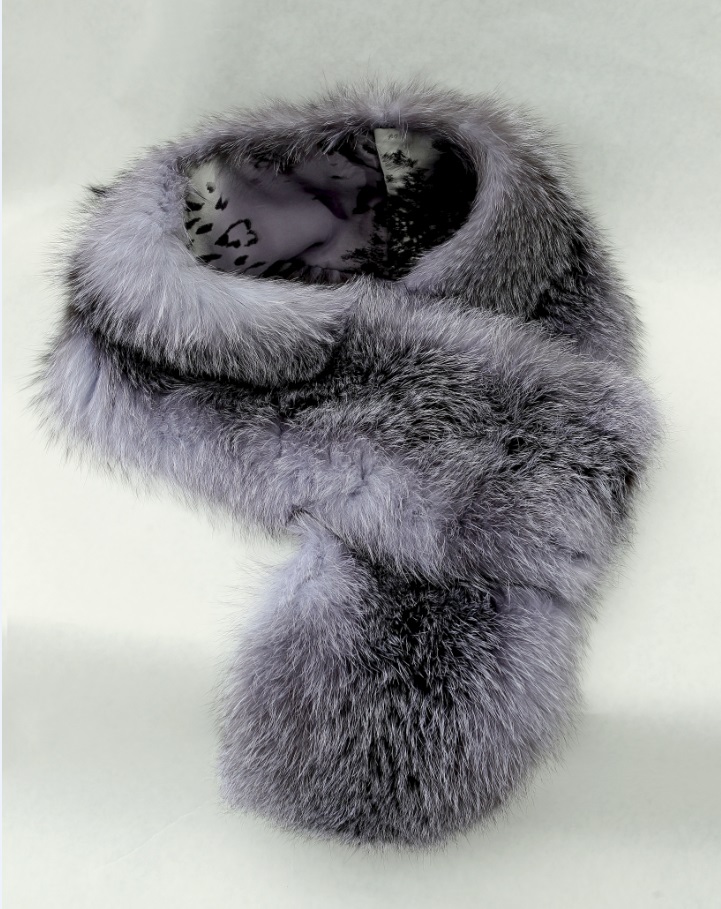 Blue Frost Fox Fur Scarf | AVANTI FURS Collection