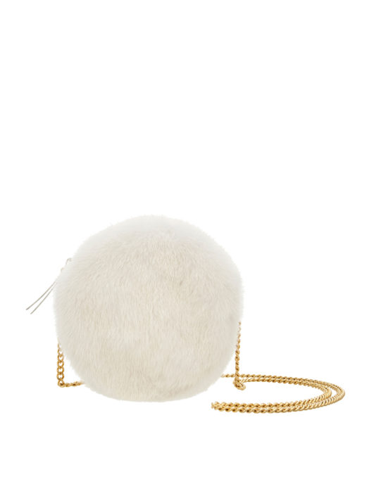 white-mink-fur-shoulder-bag